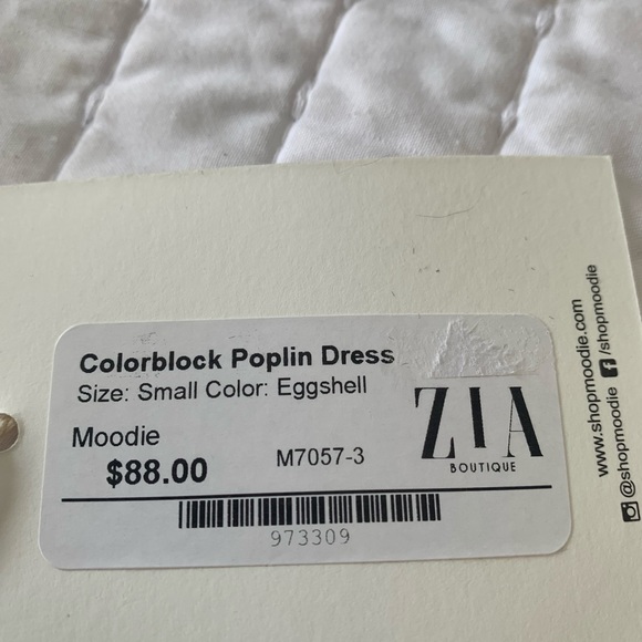 Colorblock poplin dress - Picture 4 of 4